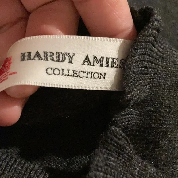 Hardy Amies Collection Gray Mock-neck Sweater Academia - Picture 7 of 11